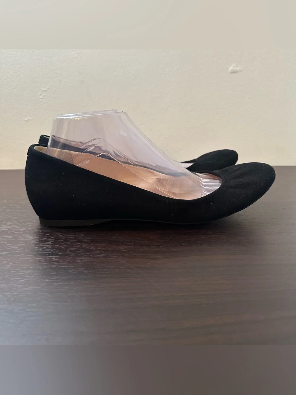 J. CREW Black Suede Round Toe Slip-On Ballet Flats, US 10.5 Classic Capsule, New